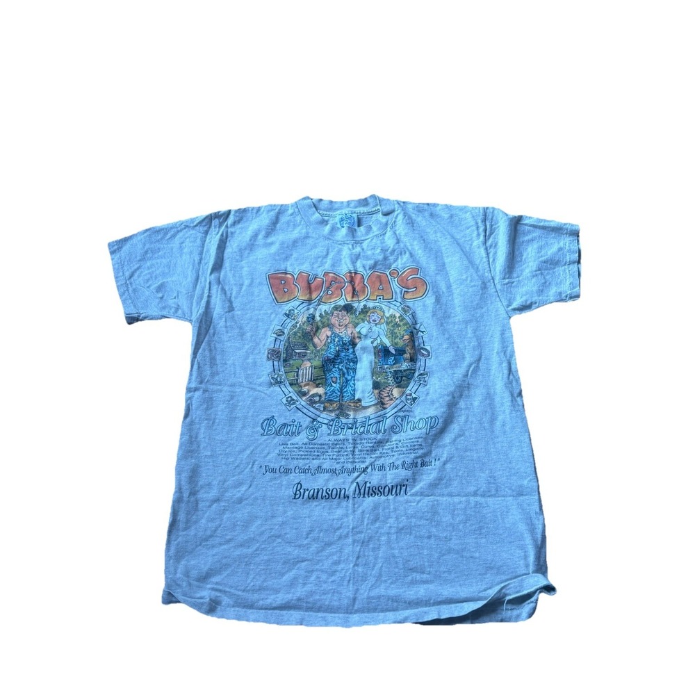 Vintage 90s Comedy T shirt Bubba's Bait and Bridal Shop Men's Size Large